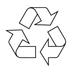 Chasing arrows recycling triangle