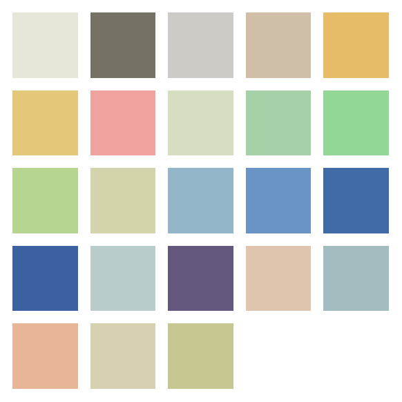 Solid Colors 1625 Color Chart
